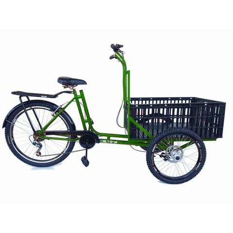 Triciclo de Carga Dianteira - 7 Marchas - 6 Opções De Cores - Verde