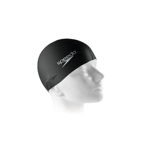 Touca de natação lisa Speedo Flat Swin Cap Treinamento - Preto