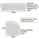 Ver imagem 4 de Sofá West 3 Lugares 292cm Off White Bouclé Convencional Moderno West