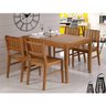 Conjunto com Mesa Retangular e 4 Cadeiras em Madeira Maciça Casa e Jardim Móveis - 1