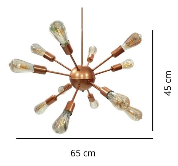 Sputnik Átomo Mini 12 Hastes para Modernizar Seu Quarto e Sala - 3