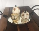Ver imagem 3 de Bandeja redonda espelhada com alça preta 40cm