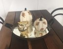 Ver imagem 4 de Bandeja redonda espelhada com alça preta 50cm