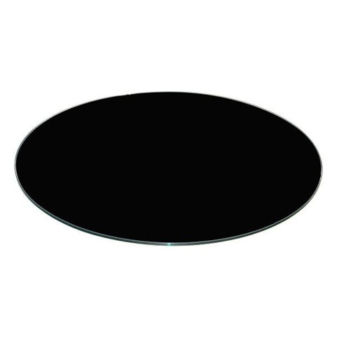 Tampo Redondo de Vidro Temperado Preto para Mesa 70cm