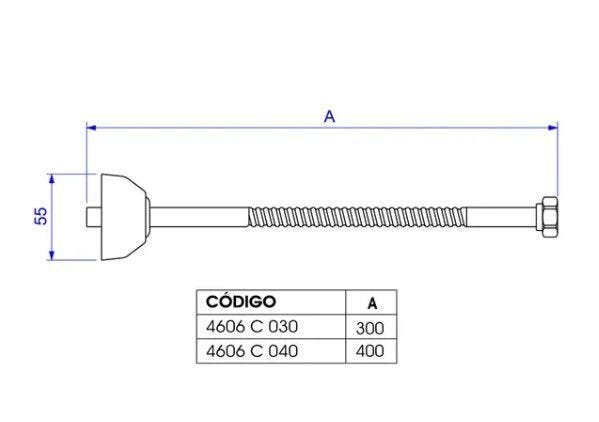 Ligação Flexivel Rigido Gold Matte 40cm Deca 4606.Gl.040.Mt - 2