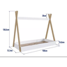 Cama Infantil Cabana Quarto da Criança Montessoriana Premium Moderna Conforto Cor Branco - 4