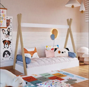 Ver imagem 1 de Cama Infantil Cabana Quarto da Criança Montessoriana Premium Moderna Conforto Cor Branco