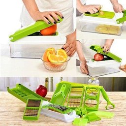 CONJUNTO FATIADOR RALADOR CHEF PLÁSTICO E INOX MULTIFUNÇÃO - CLINK - 3