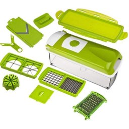 CONJUNTO FATIADOR RALADOR CHEF PLÁSTICO E INOX MULTIFUNÇÃO - CLINK - 2