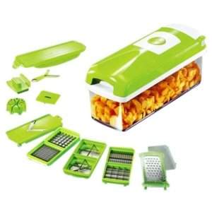 CONJUNTO FATIADOR RALADOR CHEF PLÁSTICO E INOX MULTIFUNÇÃO - CLINK