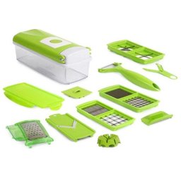 CONJUNTO FATIADOR RALADOR CHEF PLÁSTICO E INOX MULTIFUNÇÃO - CLINK - 4