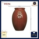 Ver imagem 2 de Vaso Decorativo Cerâmica Vermelho Terroso Cabeça Leão Glaze 44cm Columbus Gold
