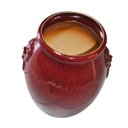 Ver imagem 5 de Vaso Decorativo Cerâmica Vermelho Terroso Cabeça Leão Glaze 44cm Columbus Gold