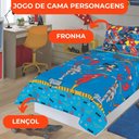 Ver imagem 3 de Jogo de Cama Infantil Lepper Liga da Justiça Solteiro 2 Peças Microfibra Azul