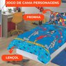 Jogo de Cama Infantil Lepper Liga da Justiça Solteiro 2 Peças Microfibra Azul - 3