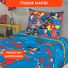 Jogo de Cama Infantil Lepper Liga da Justiça Solteiro 2 Peças Microfibra Azul - 4