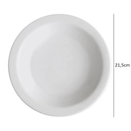 Prato Fundo de Porcelana 21,5cm Classe Única Iguaçu Germer Branco - 3