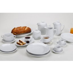 Prato Fundo de Porcelana 21,5cm Classe Única Iguaçu Germer Branco - 6