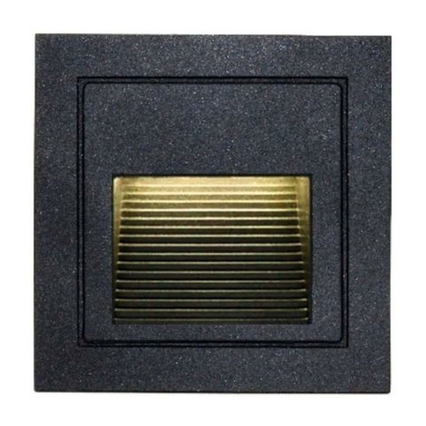 Luminária Parede Balizador Led Escada Preto Luz