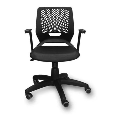 Cadeira de Escritório Beezi Base Piramidal Relax com Encosto em Polipropileno e Assento Estofado com