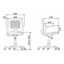 Ver imagem 5 de Cadeira de Escritório Beezi Base Piramidal Relax com Encosto em Polipropileno e Assento Estofado com