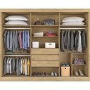 Ver imagem 3 de Guarda-Roupa Casal com Espelho 3 Portas 3 Gavetas Nápoli