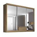 Ver imagem 5 de Guarda-Roupa Casal com Espelho 3 Portas 3 Gavetas Nápoli