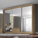 Ver imagem 2 de Guarda-Roupa Casal com Espelho 3 Portas 3 Gavetas Nápoli