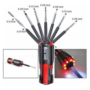 Kit Multi Chaves Com Lanterna 8 em 1