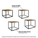 Ver imagem 2 de Kit 4 Mesas de Centro Industrial Cube - Carvalho/Preto
