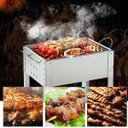 Ver imagem 4 de Churrasqueira Portátil movel Carvão grill Camping varanda pequena jardim praia mini