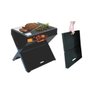 Churrasqueira Maleta Portátil Carvão Dobrável Grill Camping Varanda Jardim Praia - 4