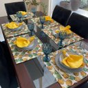 Ver imagem 2 de Kit 30 Guardanapo em Jacquard Amarelo 40x40cm - Atacado