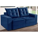 Ver imagem 4 de Sofá Retrátil 2 Lugares Roma Evidence Azul Marinho