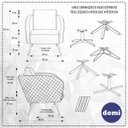 Ver imagem 4 de Poltrona Para Sala Dana Base Giratória Giromad Linho Palha - casaepoltrona