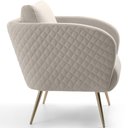 Ver imagem 5 de Poltrona Decorativa Dana Tressê Pés Palito Gold Linho Palha - Nexta Casa