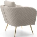 Ver imagem 6 de Poltrona Decorativa Dana Tressê Pés Palito Gold Linho Palha - Nexta Casa
