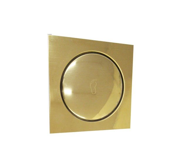 Ralo Inteligente Click Dourado 15x15cm - By Fineza