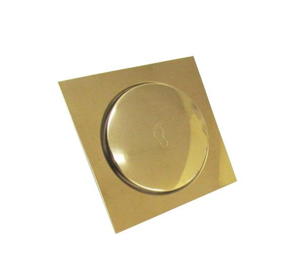 Ralo Inteligente Click Dourado 15x15cm - By Fineza - 2