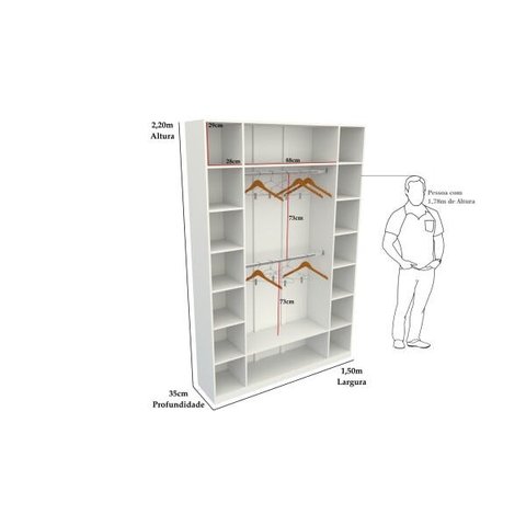 Armário Colmeia Cabideiro M15 100%mdf (closet / Expositor)
