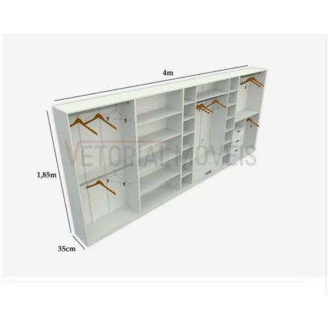 Kit Closet Ou Loja Armário Colmeia Cabideiro M35 100% Mdf