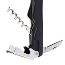 Ver imagem 6 de Canivete Saca Rolhas Gourmet Vinho Abridor Tampa Garrafa Rosca 3 em 1 Metal Inox Presente Vintage