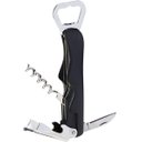 Ver imagem 4 de Canivete Saca Rolhas Gourmet Vinho Abridor Tampa Garrafa Rosca 3 em 1 Metal Inox Presente Vintage