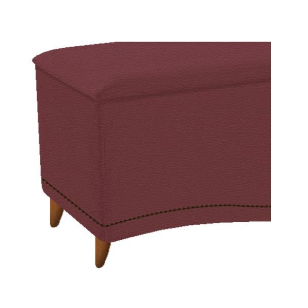 Calçadeira Estofada Yasmim 140cm Casal Corano Bordô - Adj Decor - 2