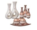 Ver imagem 1 de Conjunto Vasos em Ceramica Super Decoração Cor e Brilho Betume