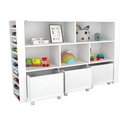 Ver imagem 1 de Organizador Infantil Newton com Baús e Porta Carrinhos MDF Branco Woodcore