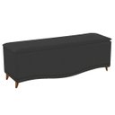 Ver imagem 1 de Calçadeira Estofada Yasmim 140cm Casal Corano Preto - Adj Decor