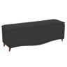 Calçadeira Estofada Yasmim 140cm Casal Corano Preto - Adj Decor - 1