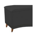 Ver imagem 2 de Calçadeira Estofada Yasmim 140cm Casal Corano Preto - Adj Decor