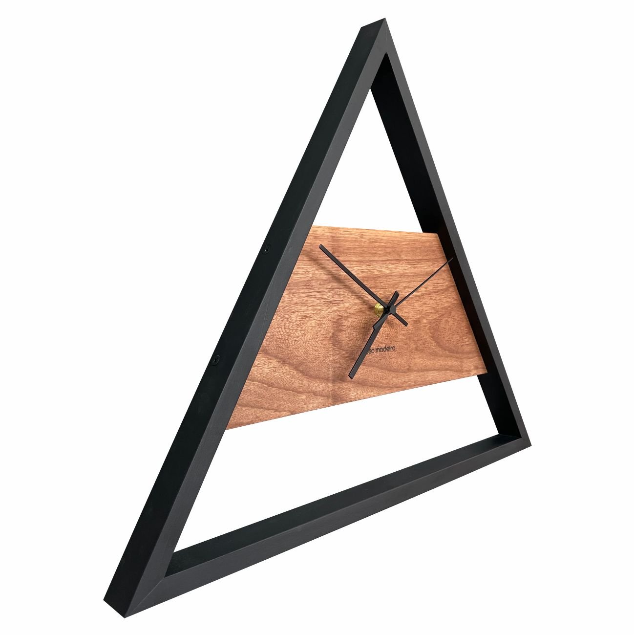 Relógio de Parede em Madeira Grande 50cm Design Industrial - Jequitibá - 6
